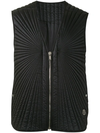 Shop Moncler Moapa Quilted Zip-up Gilet In Black