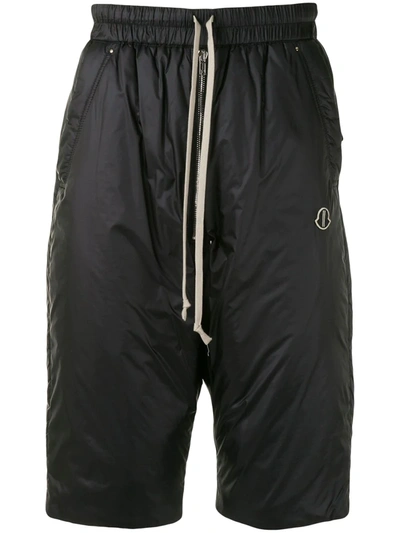 Shop Moncler Bela Padded Knee-length Shorts In Black