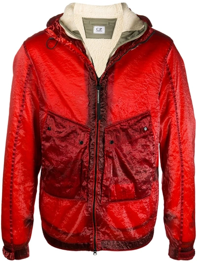 Double layer hooded jacket hot sale