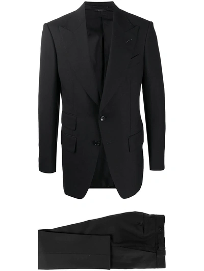 Shop Tom Ford Single-breasted Suit In Black