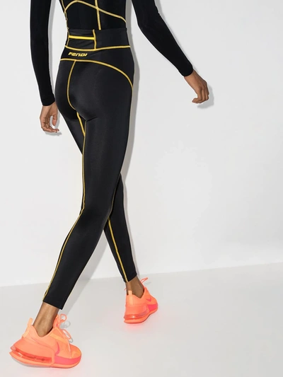 Shop Fendi Base Layer Ski Leggings In Black