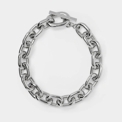Rabanne Xl Link Neck Necklace - Paco  - Silver - Metal In Silver