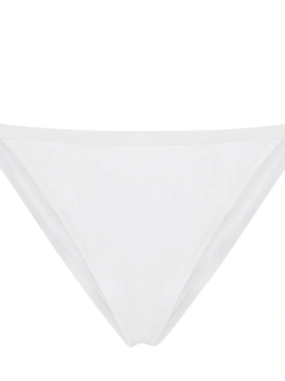 Shop Dolce & Gabbana Side-tie Bikini Bottoms In White