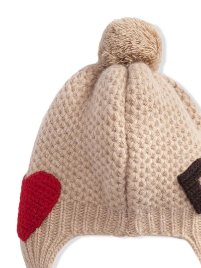 Shop Dolce & Gabbana Intarsia-knit Beanie Hat In Neutrals