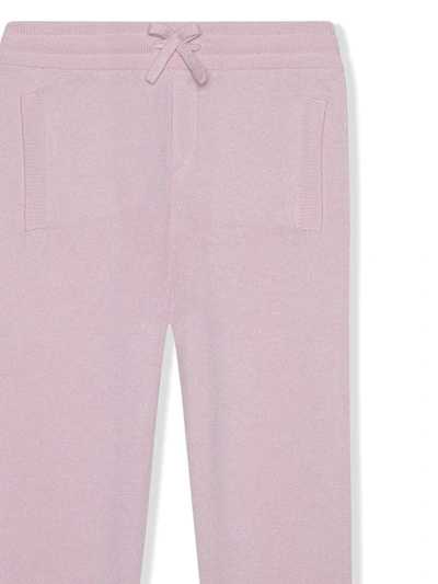 Shop Dolce & Gabbana Cashmere Track Pants In Pink