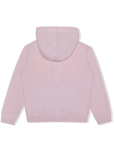 Shop Dolce & Gabbana Zip-up Cashmere Hoodie In Pink