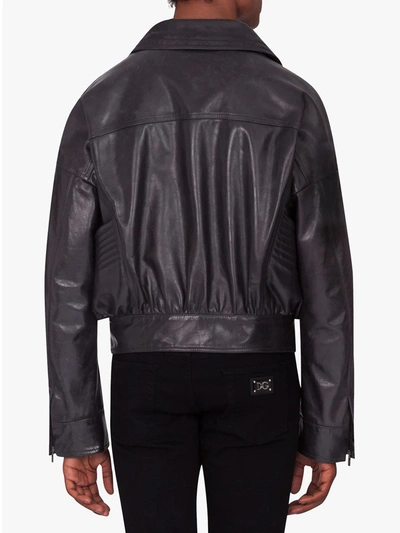 Shop Dolce & Gabbana Wraparound Long-sleeve Jacket In Black