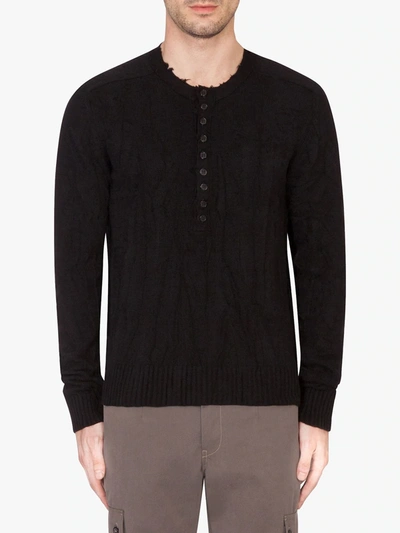 Dolce & Gabbana Black Wool Jumper In Black