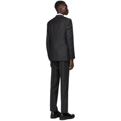 Shop Ermenegildo Zegna Grey And Brown Check Suit