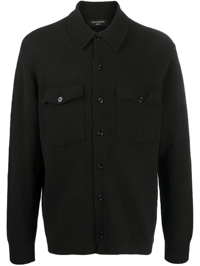 Shop Allsaints Buttoned Shirt Jacket In Black