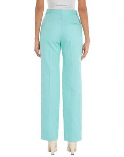 Shop Victoria Beckham Woman Pants Turquoise Size 10 Cotton In Blue