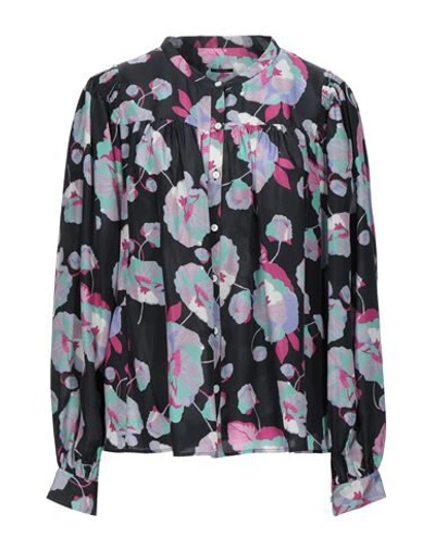 Shop Isabel Marant Woman Shirt Black Size 2 Silk