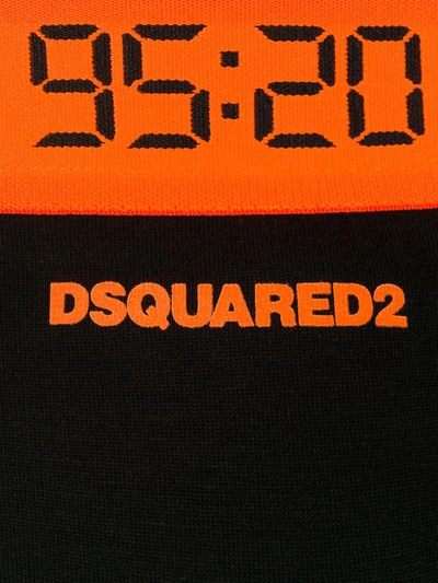 Shop Dsquared2 95:20 Logo Briefs In Black