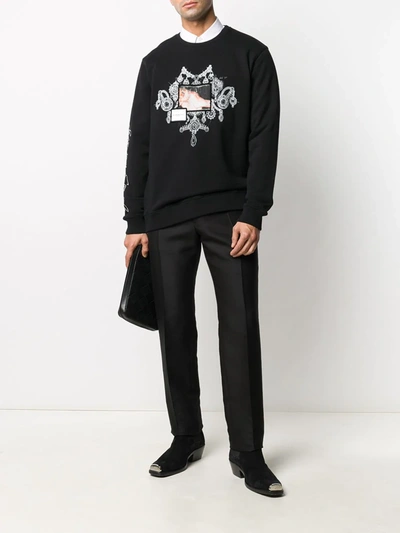 Shop Givenchy Graphic Print Sweatshirt In Black