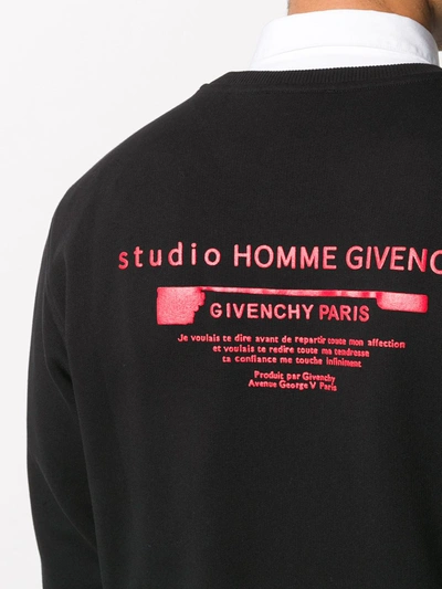 Shop Givenchy Graphic Print Sweatshirt In Black