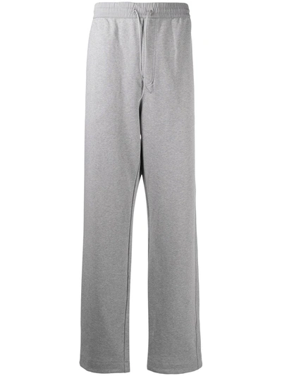 Shop Y-3 Wide Leg Track Pants In Grey