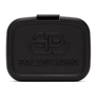 Shop Balenciaga Black Mini Lunch Box Pouch In 1000 Black