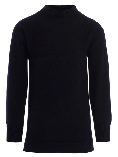 Shop Maison Margiela Mock Neck Sweater In Blue