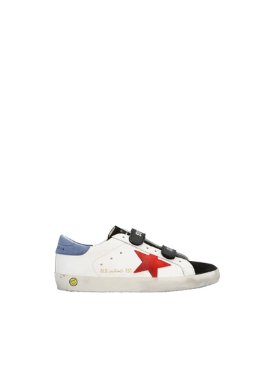 Shop Golden Goose Old School Sneakers In White And Black