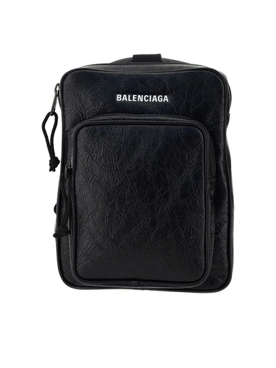 Shop Balenciaga Messenger Explorer Cross Body Bag In Black