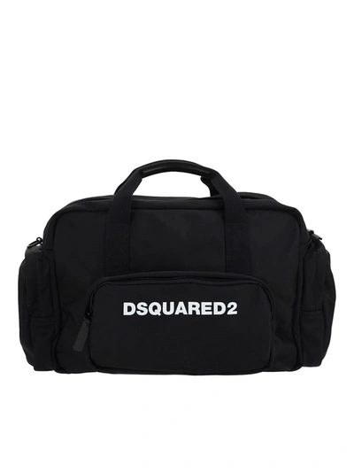 Shop Dsquared2 Logo Print Travel Bag In Black