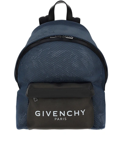 Shop Givenchy Mesh Backpack In Blue