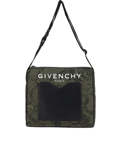 Shop Givenchy Printed Nylon Shoulder Bag In Green