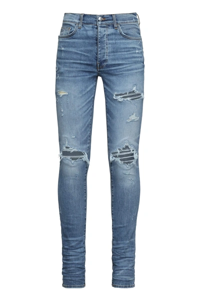 Shop Amiri Mx1 5-pocket Skinny Jeans In Denim