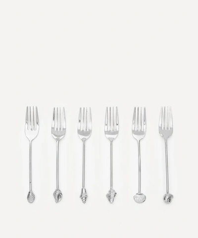 Shop Anna + Nina Silver-tone Meramid Fork Set Of Six