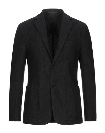 Shop Z-zegna Suit Jackets In Steel Grey