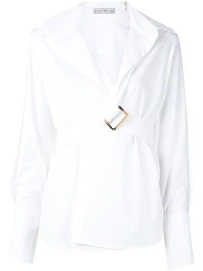 Shop Palmer Harding Calli Belted Shirt In White