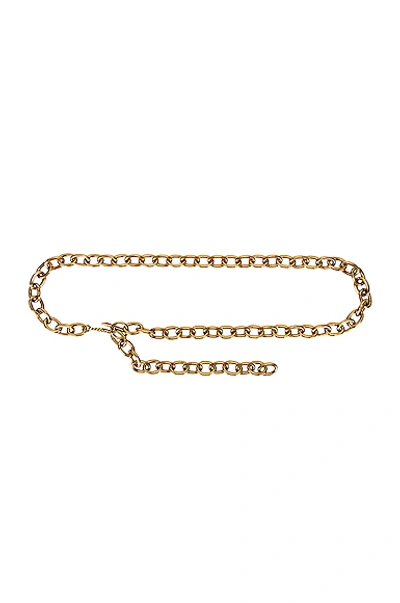 Shop Saint Laurent Chain Belt In Light Bronze