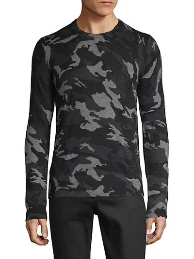 Shop Zadig & Voltaire Camouflage-print Cashmere Sweater