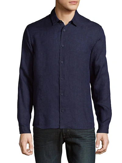 Shop Orlebar Brown Linen Button-down Shirt