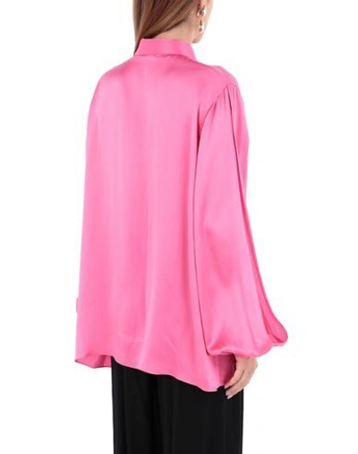 Shop Redemption Woman Shirt Fuchsia Size 2 Silk In Pink