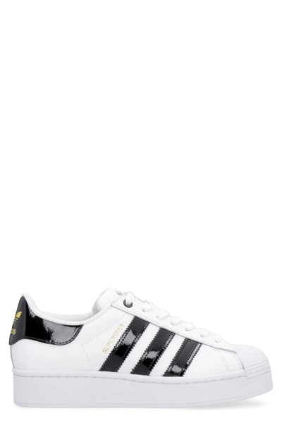 Shop Adidas Originals Superstar Bold Leather Sneakers In White