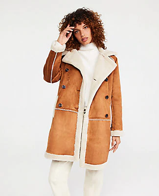 ann taylor sherpa peacoat