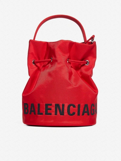 Shop Balenciaga Wheel Xs Nylon Bucket Bag