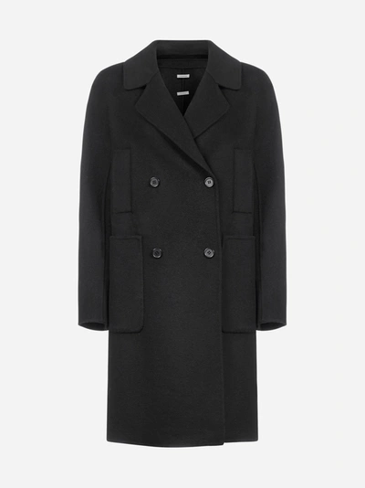 Shop P.a.r.o.s.h Leak Wool Double-breasted Coat