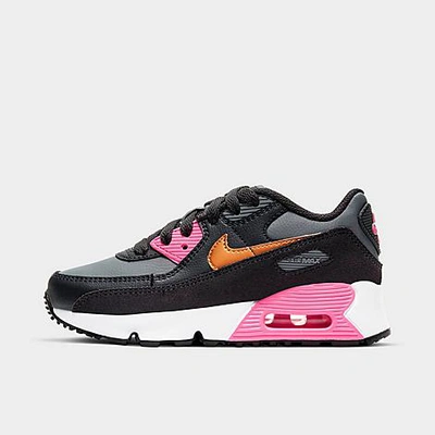 Shop Nike Boys' Little Kids' Air Max 90 Casual Shoes In Pink/black