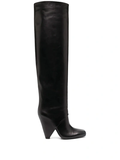 Shop Balmain Rea Knee-high Boots In Black