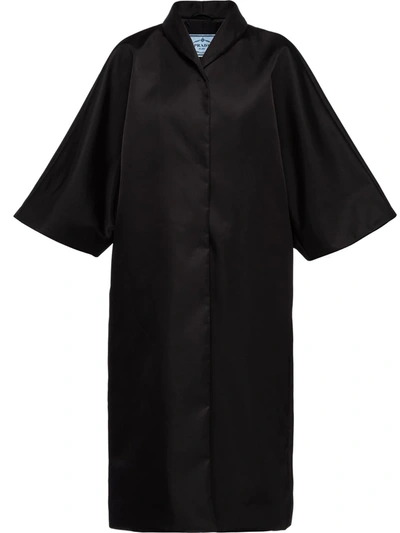 Shop Prada Gabardine Raincoat In Black