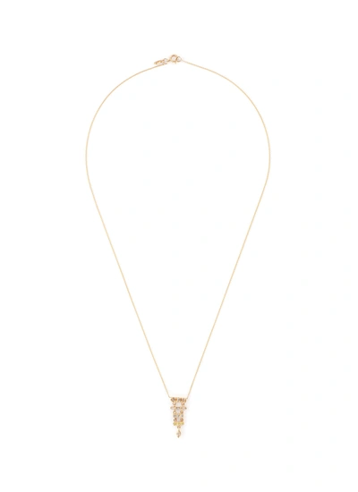 Shop Xiao Wang 'astro' Diamond 18k Gold Pendant Necklace In Metallic