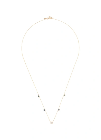 Shop Xiao Wang 'galaxy' Diamond Sapphire 18k Gold Necklace In Blue