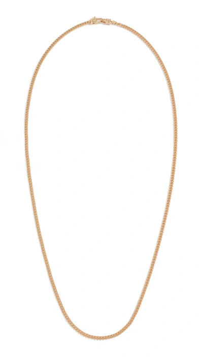 Shop Tom Wood Curb Chain M Necklace In Gold