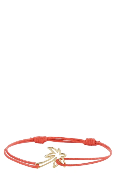 Shop Aliita Palmera Charm Cord Bracelet In Orange