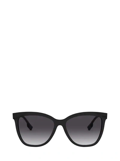 Shop Burberry Be4308 Black Sunglasses In 38588g