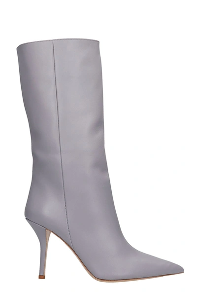 Shop Gia X Pernille Teisbaek High Heels Boots In Grey Leather