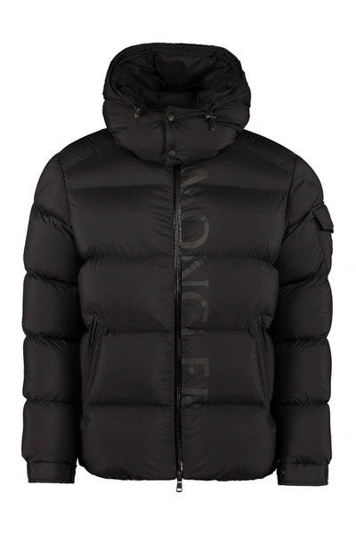 Shop Moncler Maures Hooded Down Jacket In Black