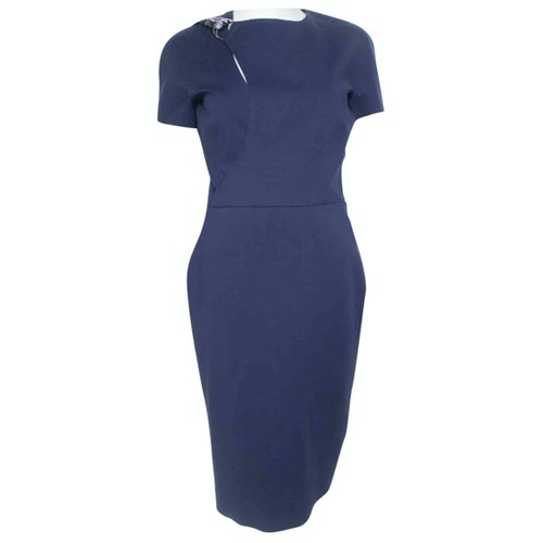 victoria beckham navy dress